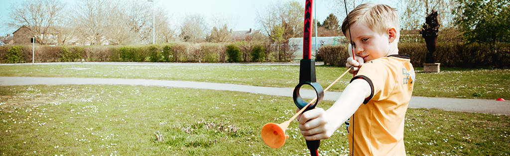 archery shooting orange arrow