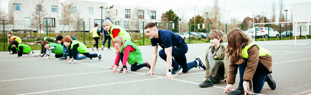 Children doing athletics at a Summer Holiday Camp