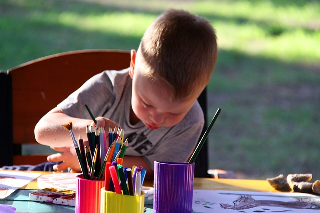 kids, drawing, paints