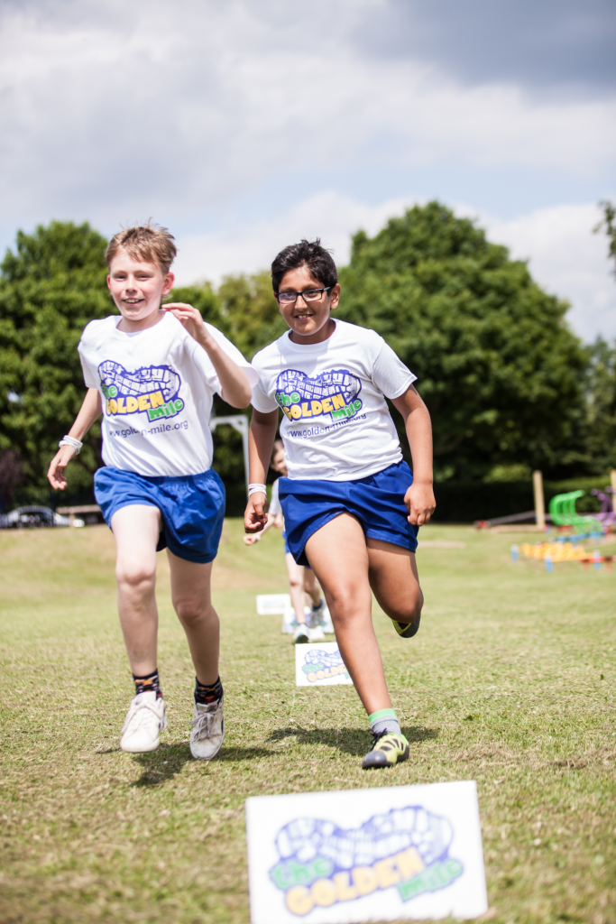 Events such as the Golden Mile can help keep children active and healthy at school.