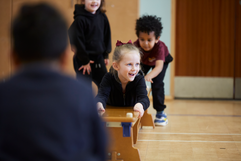 Equipment such as floor mats and benches can be useful for teaching movement.