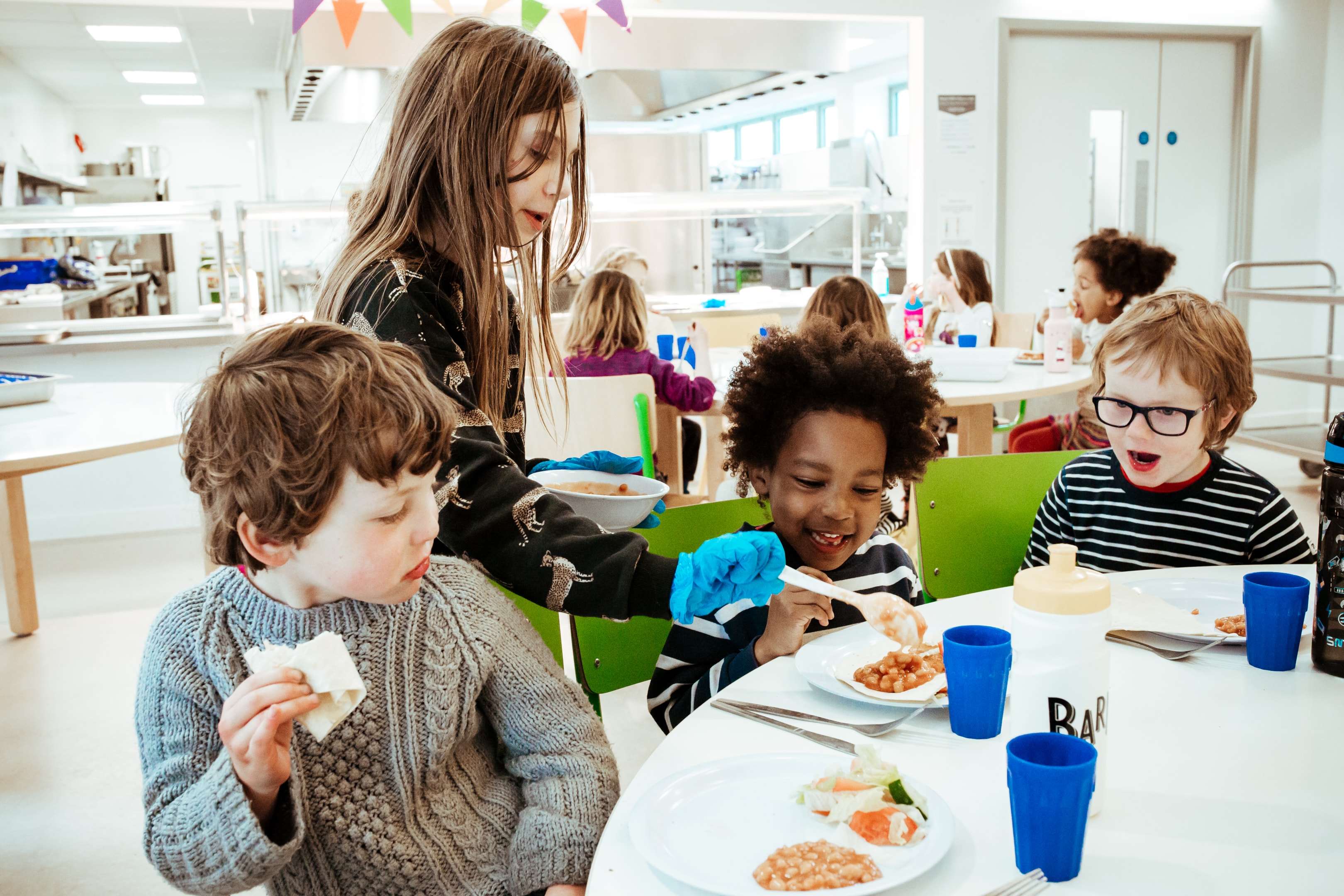 Kids enjoying a nutritious snack after school