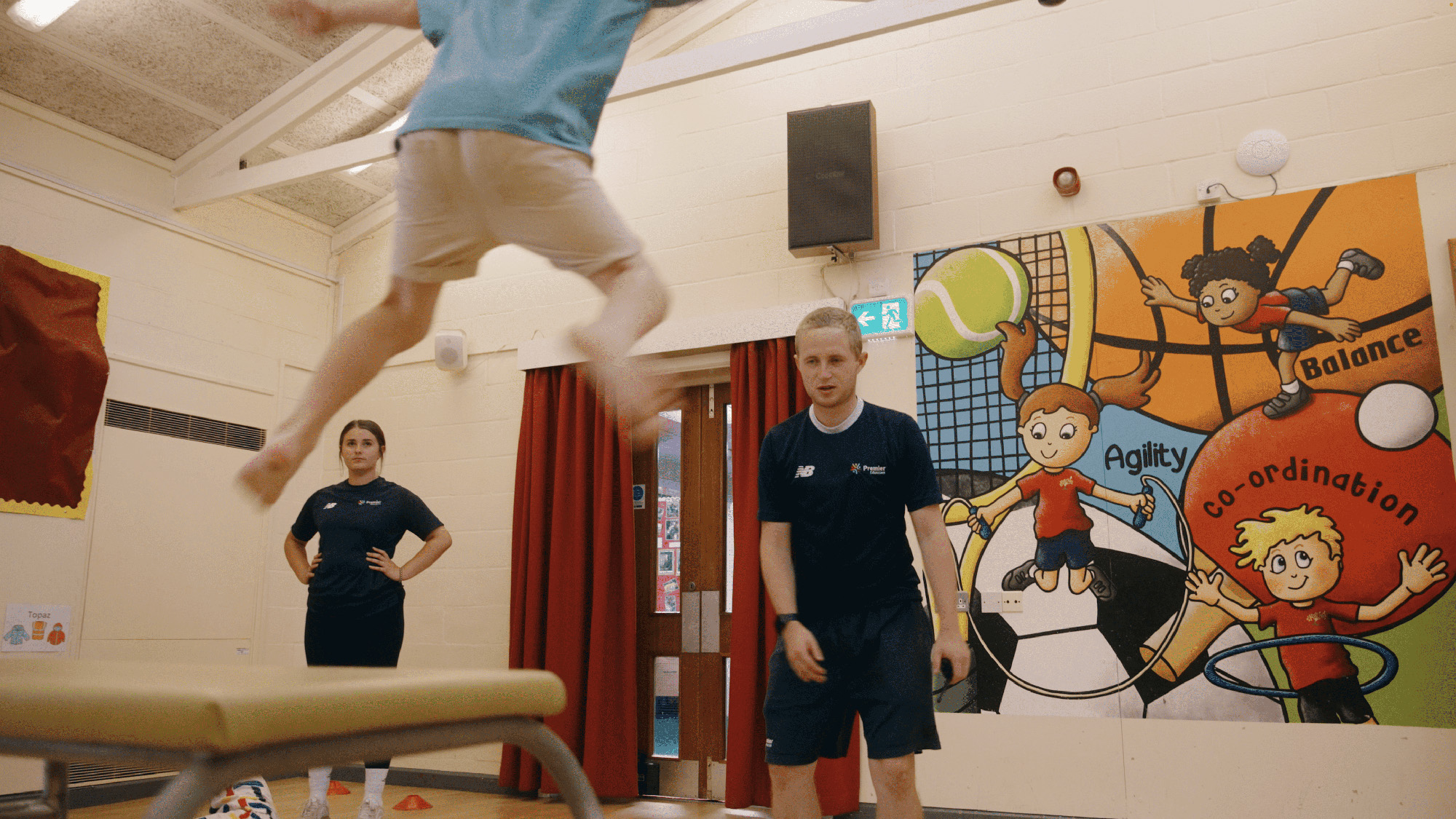 pe lesson in a school